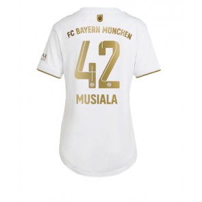Bayern Munich Jamal Musiala #42 kläder Kvinnor 2022-23 Bortatröja Kortärmad